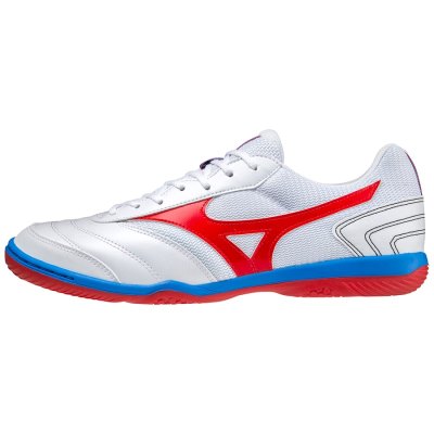 Zapatillas de Fútbol Sala Mizuno Morelia Sala Club IN Mujer Plateados / Rojos / Azules - Chile M027